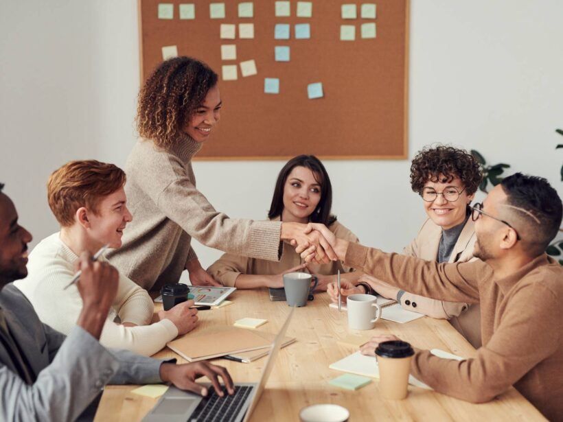 group of people sitting indoors